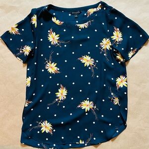 Banana Republic Blue Green Short Sleeve Blouse